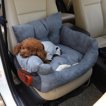 Two Ways Use Cat Dog Travel Sofa Safety Soft Padded Comfortable Pet Car Booster Seat